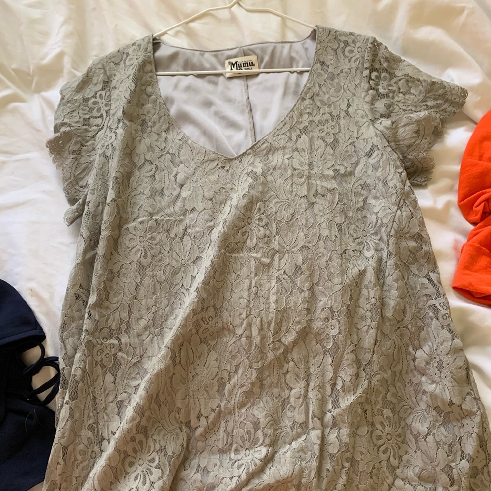 GRAY LACE DRESS🔥
